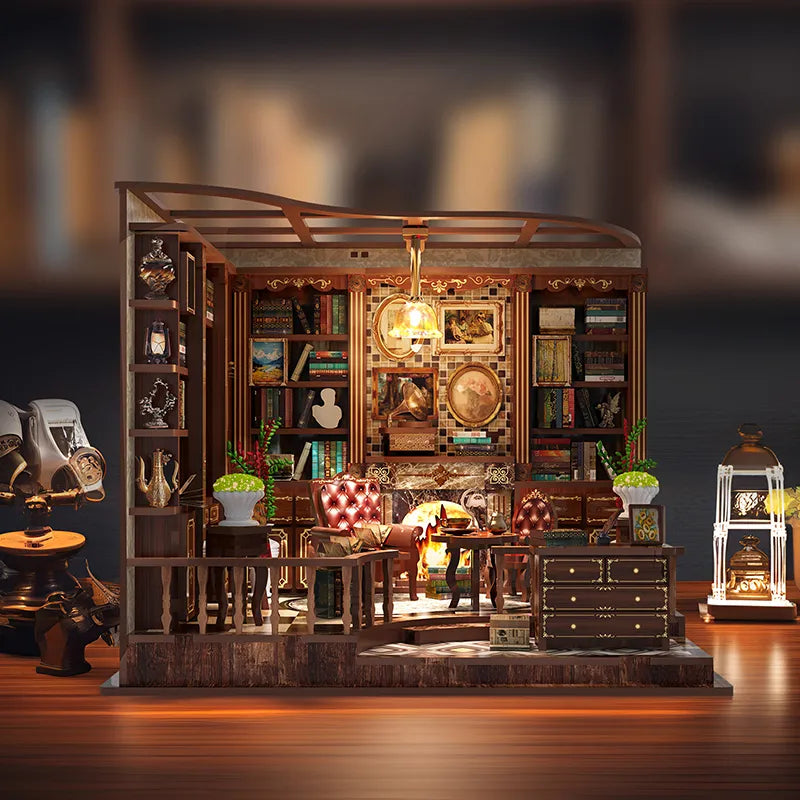 Left Bank Study - House miniature DIY