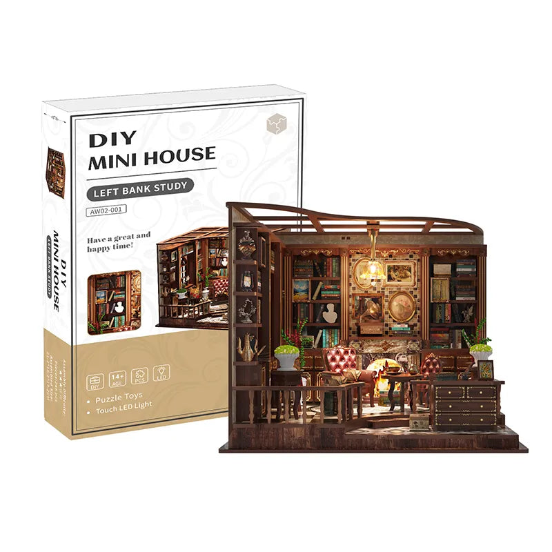 Left Bank Study - House miniature DIY