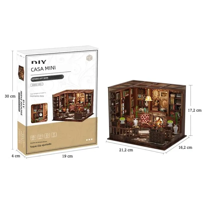 Left Bank Study - House miniature DIY