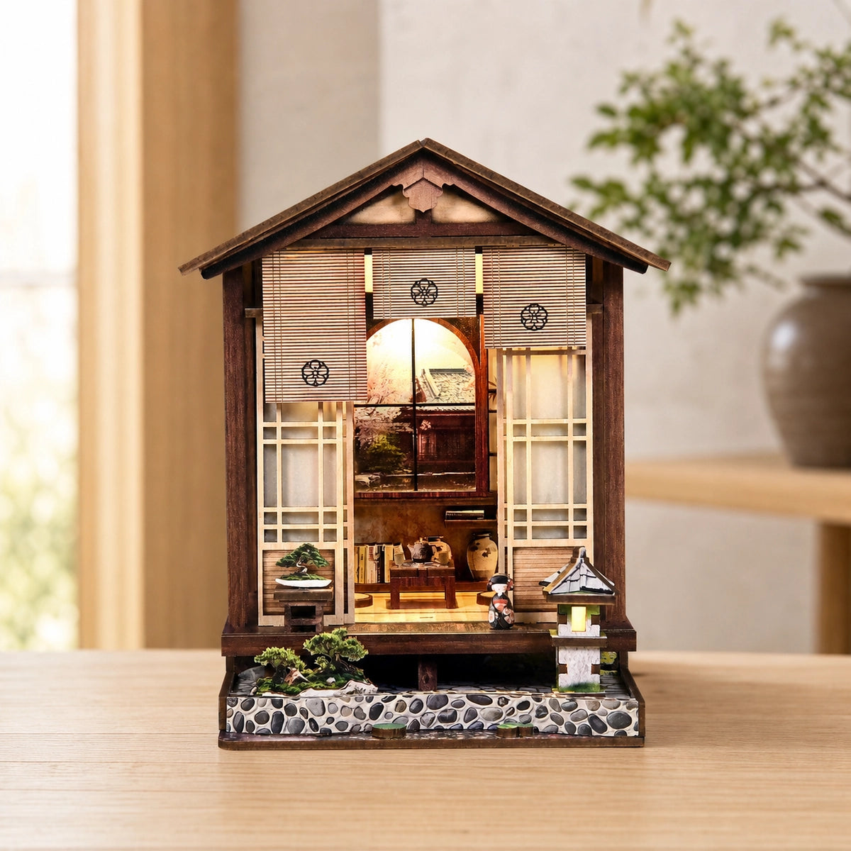 Moss-Lantern Harmony Garden - Casa en miniatura