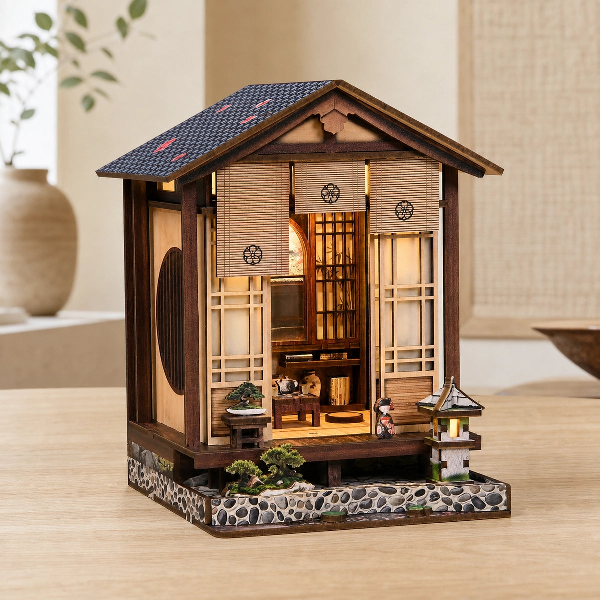 Moss-Lantern Harmony Garden - Casa en miniatura