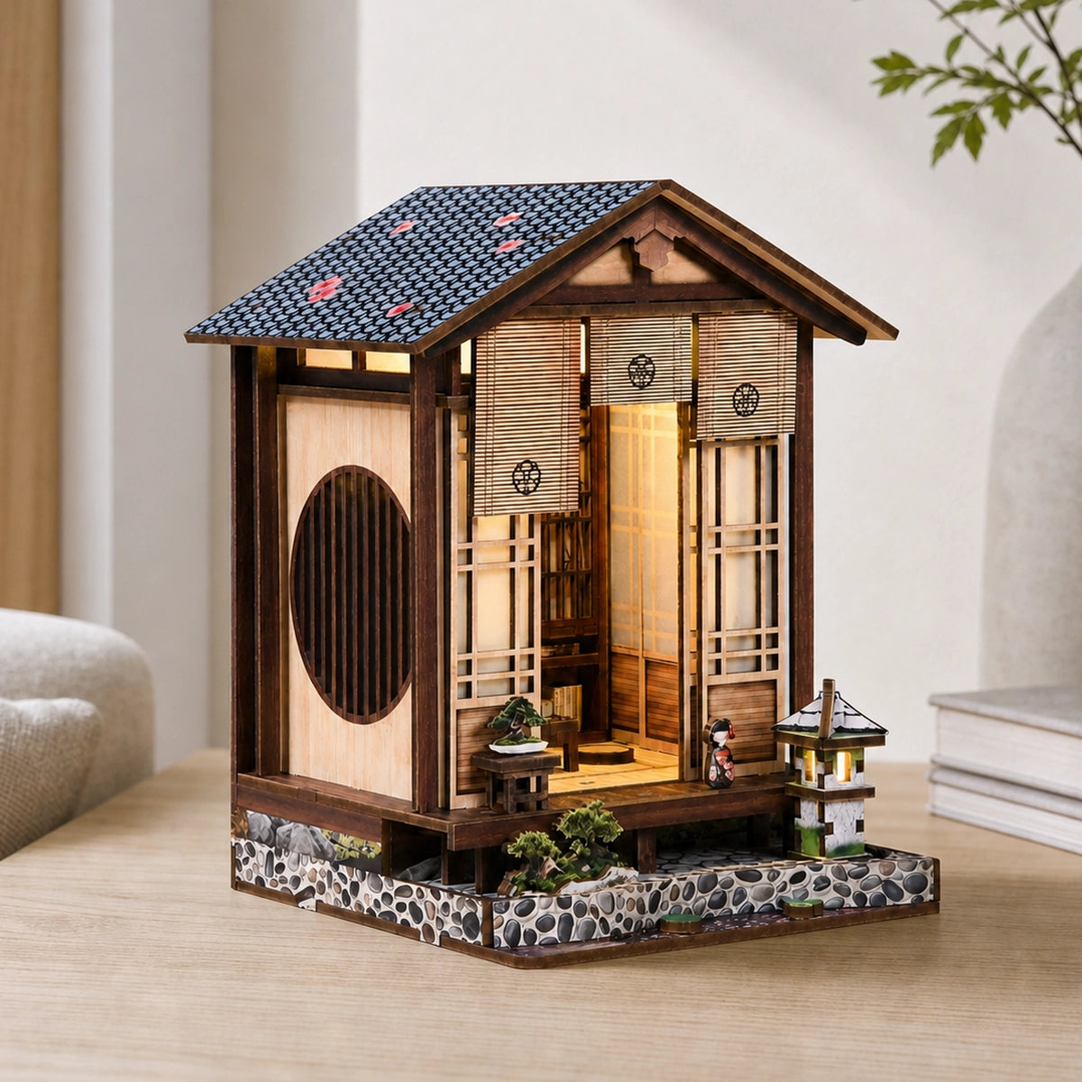 Moss-Lantern Harmony Garden - Casa en miniatura