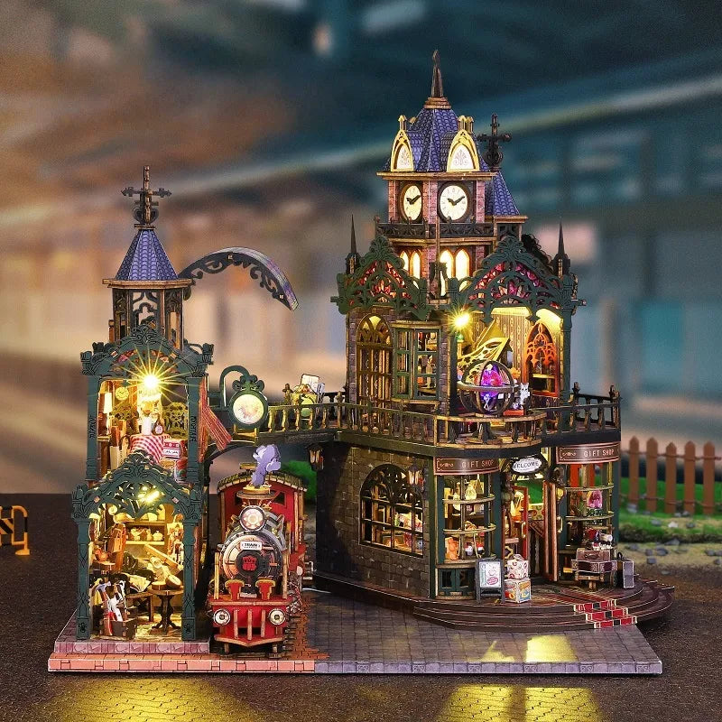 Rail Track Secluded City - House miniature DIY