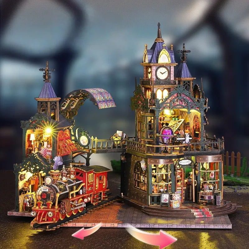 Rail Track Secluded City - House miniature DIY