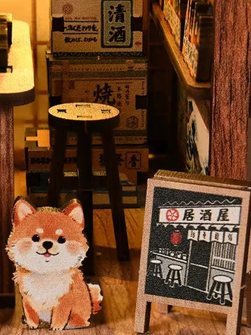 Barra con cajas de sake