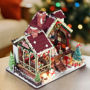 Warm Christmas Lodge - House miniature DIY