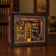 Street Corner Holiday Bookstore - Escena 3D decorativa