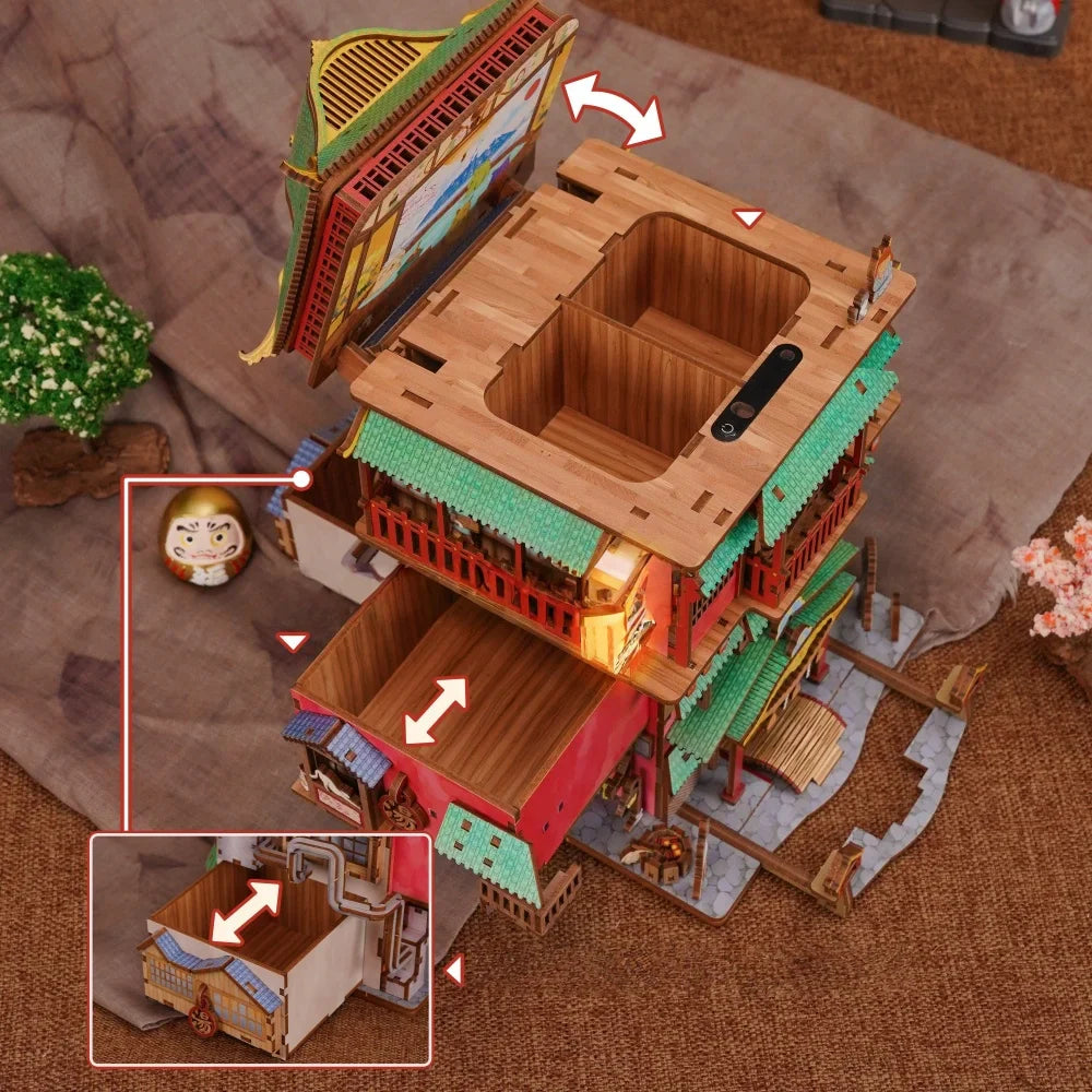 Onsen Saga - Rompecabezas 3D de madera