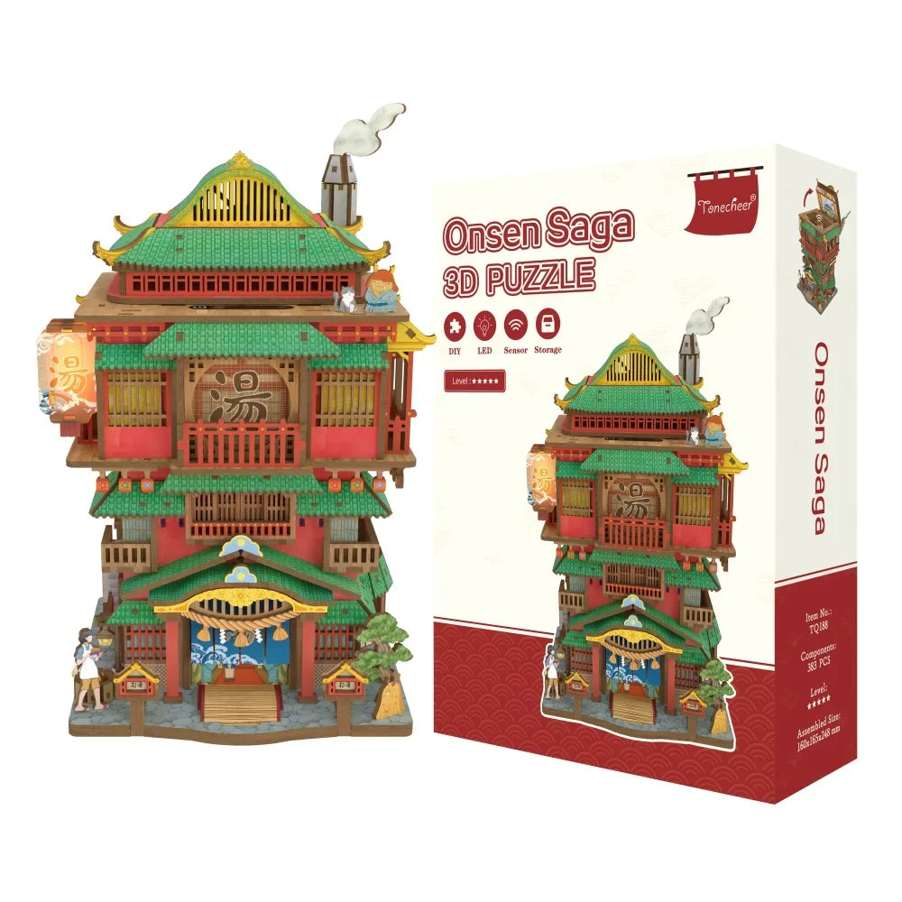 Onsen Saga - Rompecabezas 3D de madera